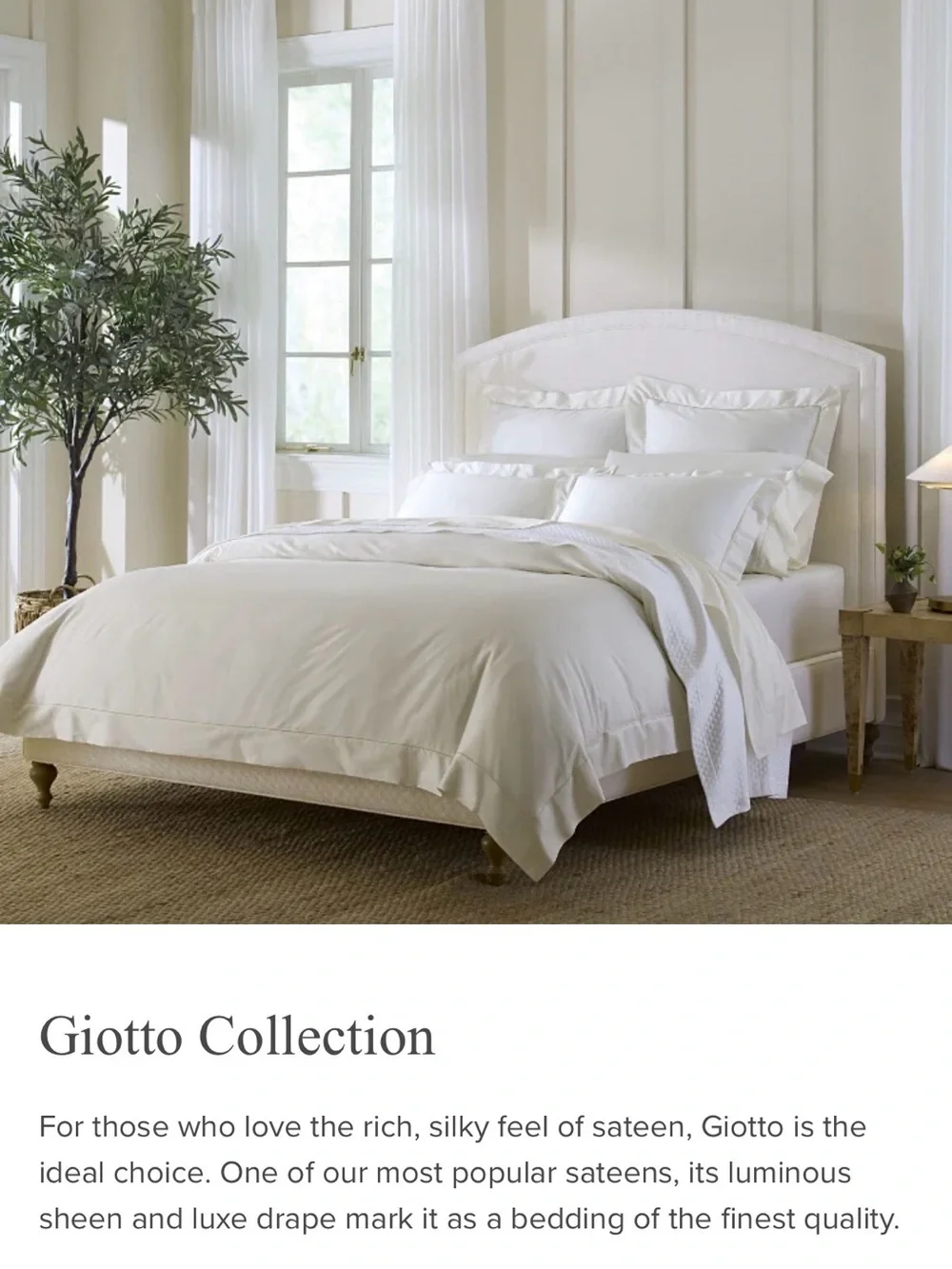SFERRA GIOTTO QUEEN SHEET SET in BONE.